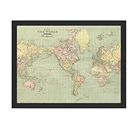 Vintage Push Pin Travel Map of the World | Personalized | Wendy Gold