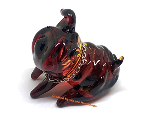 Handmade Bulldog Dog Art Glass Blown Pet/Animal Figurine - Model Y2018
