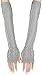 Bellady Womens Lady's Winter Knit Fingerless Arm Warmers Gloves, One Size Grey