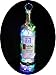 Upcycled Ketel One Mood Therapy Liquor Bottle Light w/100 Multi-Color LED's Topped Off with an Asfour 30% Leaded Clear Crystal Prism Ball