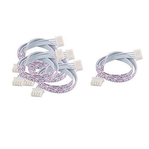DealMux 5Pcs Dual End XH2.54 4Pin Female Connector Cable 30cm Length w Pin Header
