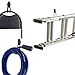 Wall Hung Double Hook,Cheaboom Bicycle Storage Hook Garage Space Saver Heavy Duty Hanger Rack Extended Wall Mount Tool Holder U-Hook with Anti-Slip Coating for Chair Ladder (Multiple Size Hook x 8)