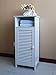 Homecharm-Intl 14x11.8x32.4-Inch Standing Bathroom Cabinet Louvered,White(HC-010)