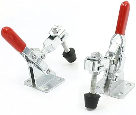 EasyBuy IndiaCSS 2pcs 101A 50Kg 110 Lbs Quick Holding Vertical Type Toggle Clamp Red