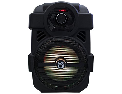 Mr. Dj PSE80BT 8" Portable Active Speaker with Rechargeable Battery 1200W P.M.P.O, 1"