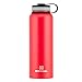 Winterial Insulated Water Bottle, 40oz, Double Walled HOT & Cold, Vacuum Sealed, Red, Thermos