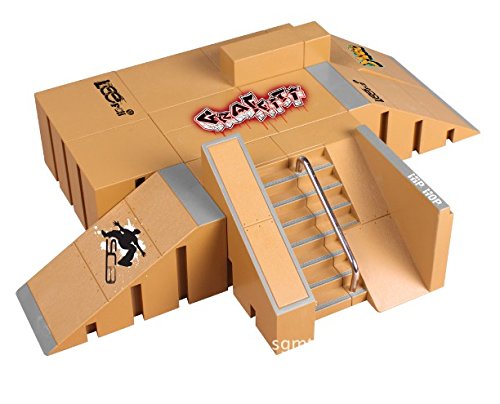 Yeahii 8pcs Professional Skate Park Kit Ramp Parts for Tech Deck Fingerboard Mini Finger Skateboard (01)