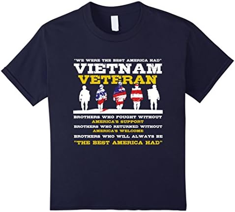 unisex-child Vietnam Veteran T-shirt The Best America Had Proud T shirt 6 Navy
