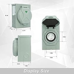 Rophor 30 Amp Generator Power Inlet Box, NEMA