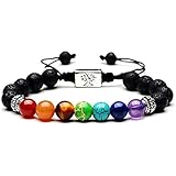 crintiff - 7 Chakra Healing Bracelet with Ajustable