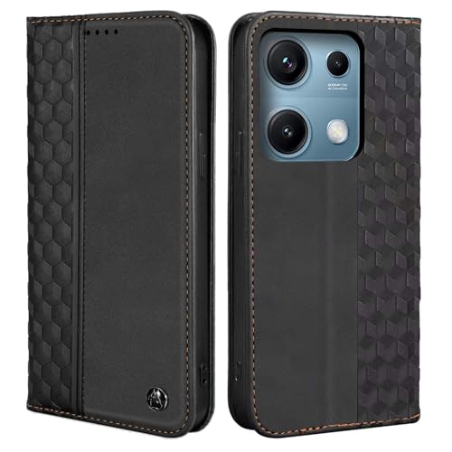 CXTcase for Xiaomi Redmi Note 14S 4G Case, PU Leather Folio Cover Wallet Flip Case with Card Holder Slots Magnetic Closure, Shockproof Protective Phone Case for Xiaomi Redmi Note 14S 4G, Black