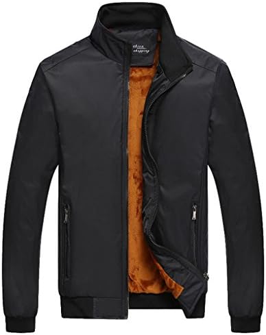WOQN Men's Jackets Front-Zip Fleece Jackets Coats