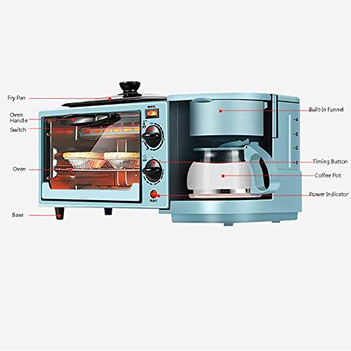 Oven 2200 (W), Ontbijtmachine 45 * 18 * 26Cm Met Antiaanbaklaag En 0,6 L Koffiezetapparaat Met Actuele Scherm Met Kaken… - Afbeelding 5