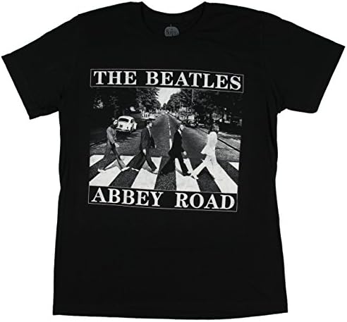 Apple Corps Beatles Abbey Road Men's Black Cotton T-Shirt Album Cover Picture X-Small