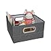 JJ Cole Heather Storage Box, 6.5-Inch, Slate