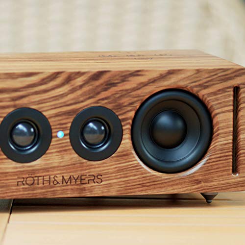 Speaker RÖTH & MYERS BOSK In Legno Naturale Zebrano – Multiroom Hi-Fi, WiFi/Bluetooth/AirPlay, 70W Con Woofer E Tweeter