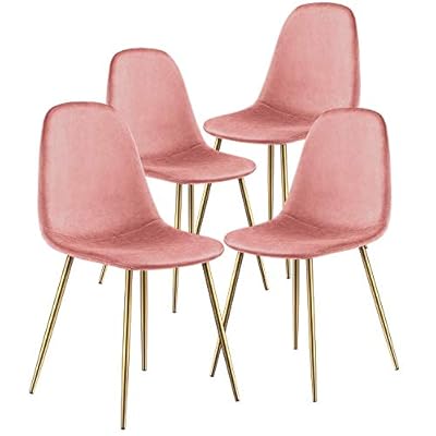 Set of Mid Century Modern Pink Velvet Dining Uganda Ubuy