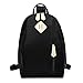 ECOSUSI Women Daypack Outdoor Sling Chest Bag Small Nylon Backpacks for College Girls Fashion Travel Bag, Black