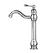 Rozin Bathroom Single Lever Vessel Sink Faucet Rotatable Spout Countertop Mixer Tap Chrome Finish