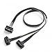 bbfly-B4 OBD II OBD2 16 Pin Splitter Extension 1 x Male and 2 x Female Extension Y Cable Adapter (1FT/30CM)