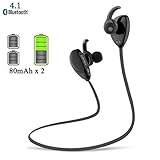 Leadtry Bluetooth Headphones Wireless Sport Stereo Noise Cancelling Bluetooth Headset In-Ear Sweatproof Earbuds with Microphone