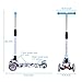 Yuppy Kick Scooter For Kids 3 Wheel Lean To Turn Adjustable Height PU ABEC-7 Light Up Wheels For 3-10 Year Old Milk