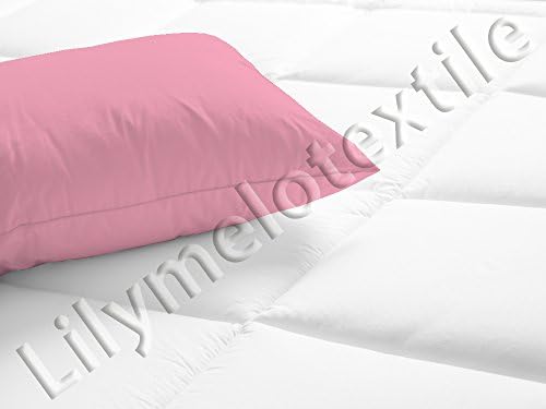 Pillow case covers with concealed hidden zipper - 100% twill Cotton – by Lilymelotextile (20" x 54 ", Light Pink)