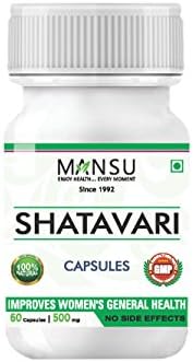Mansu Shatavari General Wellness for Women 500 mg - 60 Capsules