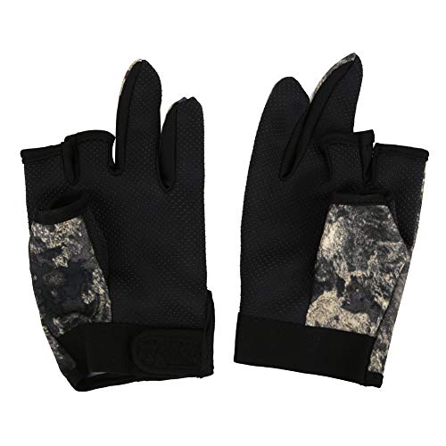 VGEBY Angelhandschuhe , 1 Paar rutschfeste Angelhandschuhe 3 geschnittene Finger Sporthandschuhe Outdoor-Angelausrüstung… – Bild 8