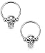 Pierced Owl 14GA 316L Surgical Steel Skull Captive Bead Nipple Rings, Sold as Pair