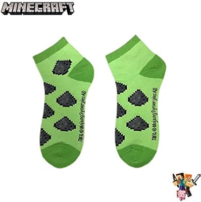 Amazon Co Jp マインクラフト 靴下 クリーパー Tnt クリーパー 火薬 クリーパー 音楽ディスク 053 21 23cm スポーツ アウトドア