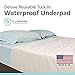 Waterproof Saddle Underpad with Tuck-in Tails, 34x36 Inches - Washable Incontinence Bed Pad for Kids, Adults or Pets