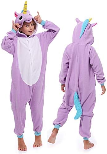 Kids Unisex Unicorn One Piece Sleepwear Cosplay Christmas Pajamas Costume Cute Unicorn Sleepsuit for Boys Girls