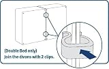 Just Accessories Metal U Clips for Divan & Ottoman Bed Bases - Steel view 5