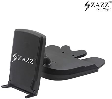 ZAZZ Easy to Mount CD Slot Magnetic Smartphone MOBILE/GPS Device Universal Holder , 360 degree Rotateable Cradle, Strong, Durable ABS Plastic, ZeroEffort mount &amp; take-off device