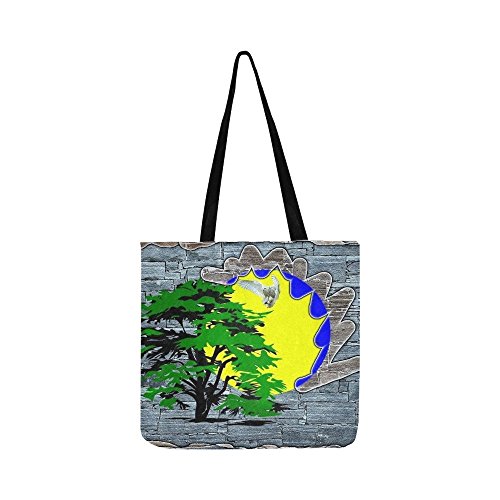 Wall Graphite Tree Sol Decoration Art Abstract Canvas Tote Handbag Shoulder Bag Crossbody Bags Purses For Men And Women Shopping Tote