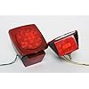 Amarine-made-Boat-Marine-Pair-LED-Square-Lights-Trailer-Under-80-Tail-Stop-Brake-Without-Wiring-Harness-and-Hardware