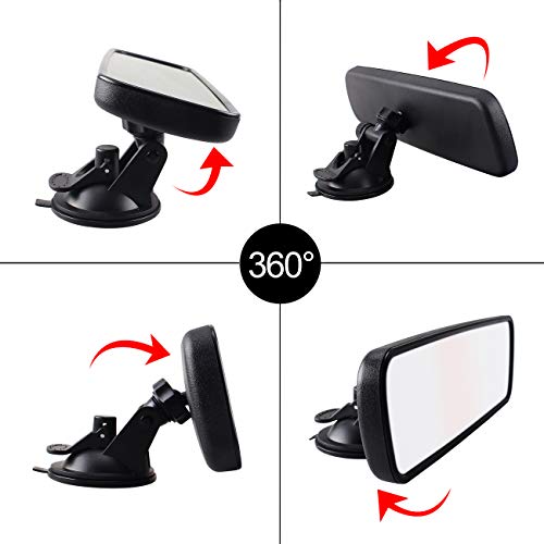 4 Mirror+Universal+Interior+RearView+Suction