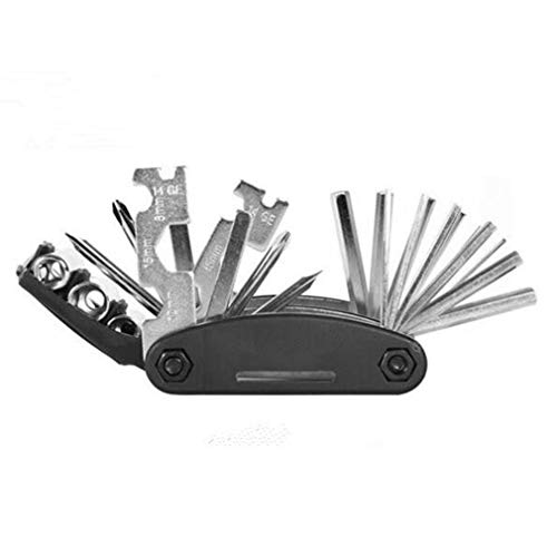 Lamijua Bicycle Repair Tool Folding Hex Spoke Wrench Mountain Cycle Screw Drive Set Kits Multifunctional Portable Riding Equipment