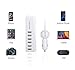 Car Charger, Jelly Comb 65W/13A 6 Ports Rapid USB Multi-Port Car Charger with Smart Identification for Mobile Phones, Tablets and Other USB Devices, UL Certified - White