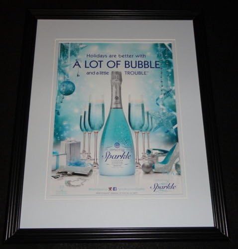 2015 Hpnotiq Sparkle Framed 11x14 ORIGINAL Advertisement