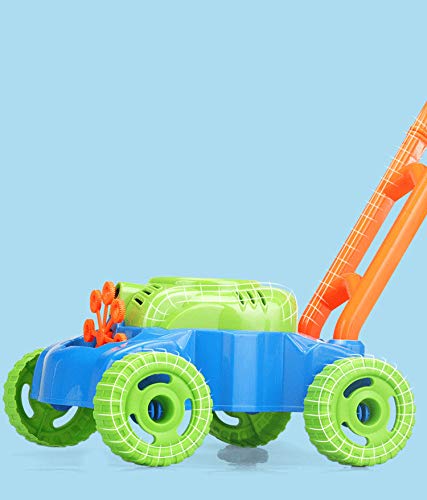 ✅Bubble Machine Auto Spillproof Bubble Blowing Baby Walker Trolley Lawn Mower Outdoor Garden Toy Bubble Maker Blower for Kids