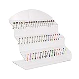 Monster Steel Large 54 Hole Zig Zag Tongue Ring Barbell Jewelry Display