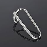 MagiDeal Fashion Crystal Palm Bracelet Bangle Cuff Ring Wedding Hand Ring Bracelet