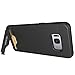 Galaxy S8 Case, OEAGO Samsung Galaxy S8 Case [Card Slot] [Brushed Texture] Heavy Duty Hybrid Dual Layer Wallet Case Cover Shell with Kickstand for Samsung Galaxy S8 - Black
