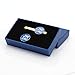 Round Jw.org Metal Necktie Clip and Lapel Pin Set with Gift Box -Blue Background-Gold Color