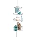 iDesign York Steel Tension 4-Shelf Extendable Corner Storage Caddy - 8