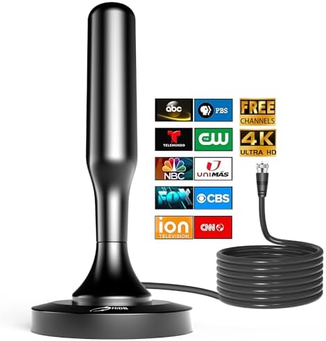 HIDB TV Antenna for Smart TV Indoor, Strong Magnetic Base Indoor