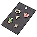 Enamel Breastpins Star Moon Flower Clothes Shirt Collar Brooch Lapel Pins 1 Set