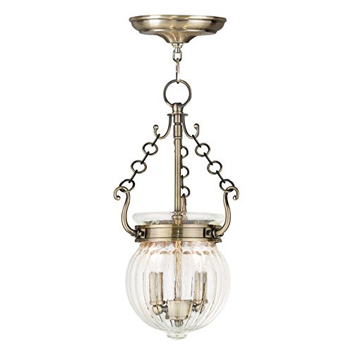 Livex Lighting 50503-01 Everett 2-Light Pendant, Antique Brass